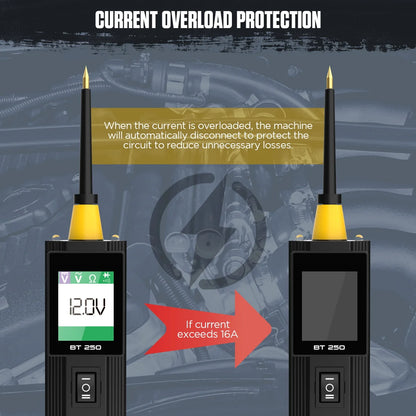 Tester Circuito Automotriz Autool BT250 (6-30V) - Kit Sonda Eléctrica (Power Probe) con Display LED