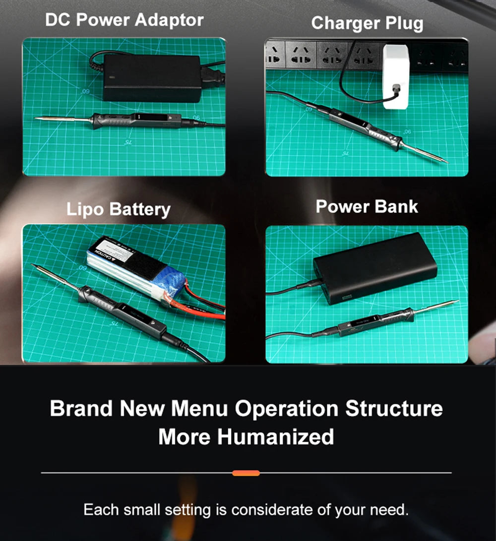 Original TS101 Soldering Iron Electric 65W LCD Temperature Adjustable Programming New TS100 Soldering Iron Upgrade