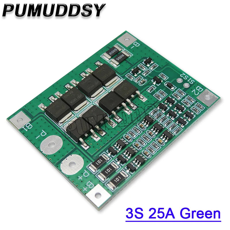 6A 8A 10A 20A 25A 30A 40A 60A 3S Li ion Lithium Battery 18650 Charger PCB BMS Protection Board For Drill Motor Lipo Cell Module