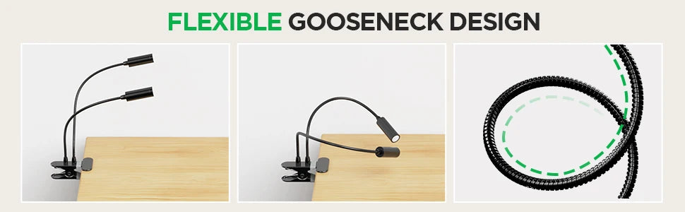 Elikliv Gooseneck Auxiliary Lights for Digital Microscope 118cm Flexible Microscope LED Lights with 3 Lighting Modes USB Cable