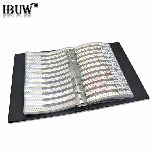 Libro Muestrario Capacitores SMD (0201-1206, Varios Formatos: 950/2550/4500 Piezas) - Opciones 100pF-10uF