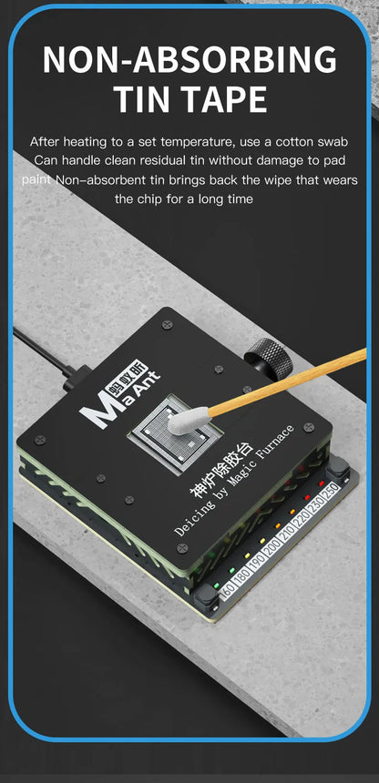 MaAnt SL-2 Preheating Platform Constant Temperature BGA Glue Removing Station for iPhone Android CPU NAND Flash IC Chips Repair