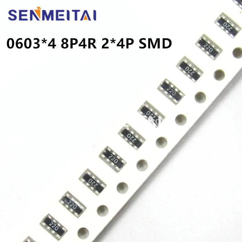 5000Pcs 0603*4 8P4R 5% 2*4P SMD Network Resistor Array 0ohm 1 10 100 ohm 1K 10K 100K 1M 101 102 103 104 105