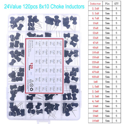 Kit Surtido Inductores SMD/DIP - Varios Valores (2.2uH a 100mH) (Versión 1)