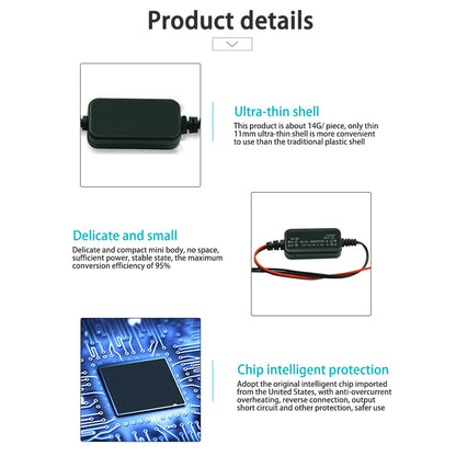 Módulo Convertidor Buck DC 12V a 3.3V/4.2V/5V/6V/7.5V/9V Step-Down No Aislado con Protección
