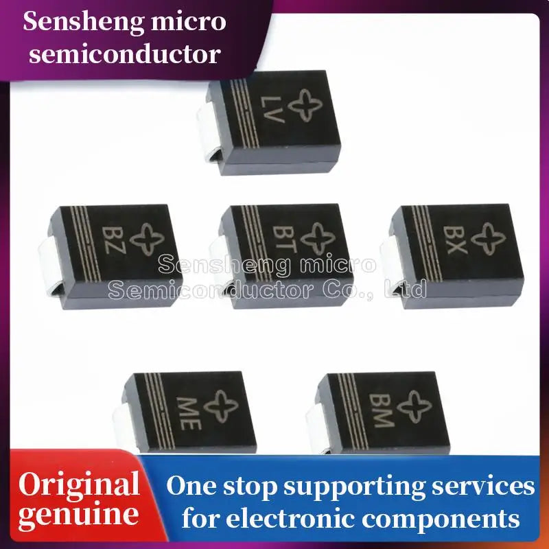 50PCS  SMD TVS Diode SMBJ5.0A SMBJ6.0A SMBJ6.5A SMBJ6.8A SMBJ7.0A SMBJ7.5A SMBJ8.0A SMBJ8.5A SMBJ10A SMBJ11A 600W 5V-440V SMB