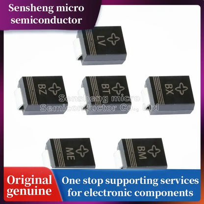 50PCS  SMD TVS Diode SMBJ5.0A SMBJ6.0A SMBJ6.5A SMBJ6.8A SMBJ7.0A SMBJ7.5A SMBJ8.0A SMBJ8.5A SMBJ10A SMBJ11A 600W 5V-440V SMB