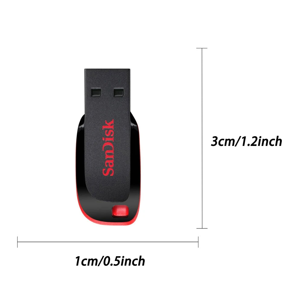 Memoria USB Flash Drive Pendrive Sandisk Mini (16GB/32GB/64GB/128GB) USB 2.0 Stick Disk-on-Key para Teléfono