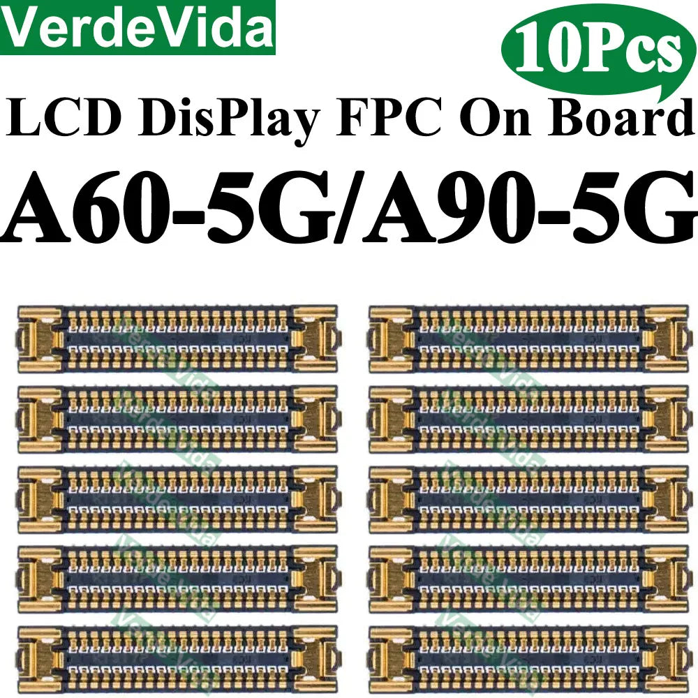 Conector FPC Pantalla LCD en Placa para Samsung Galaxy A10/A20/A21/A30S/A40/A50/A51/A70S / M12/M14/M15/M16 (10 Unidades)