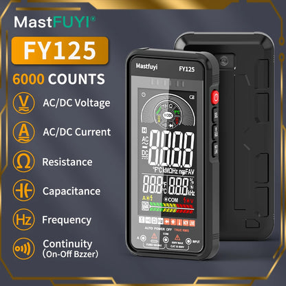 Multímetro Digital Mastfuyi FY125 Auto Rango - Tester Voltaje NCV, Diodo, Resistencia