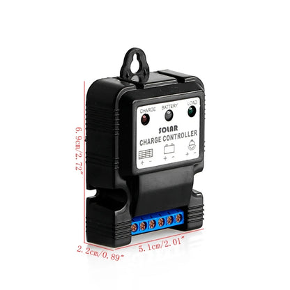 Controlador Carga Panel Solar IP30 PWM 10A 6V/12V Auto Regulador Batería