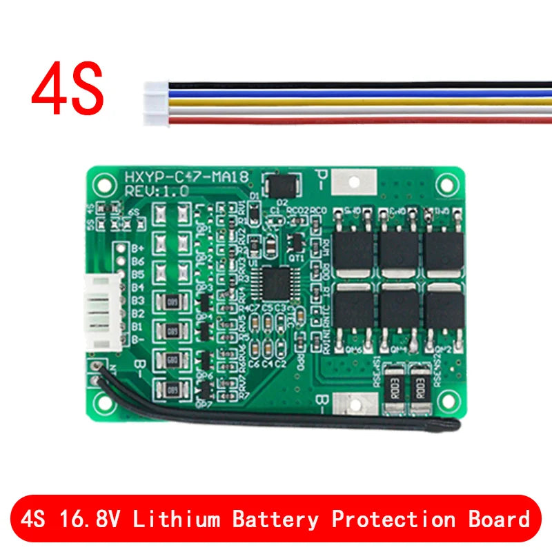 4S/5S/6S/7S BMS 16.8V 21V 20A 18650 Li-ion Lmo Ternary Lithium Battery Charger Protection Board Balance Temperature Protect