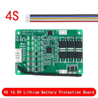 4S/5S/6S/7S BMS 16.8V 21V 20A 18650 Li-ion Lmo Ternary Lithium Battery Charger Protection Board Balance Temperature Protect