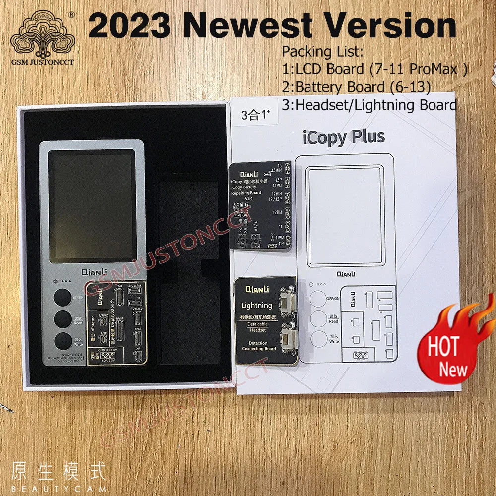 QianLi iCopy Plus 2 Generation Programmer with Battery Detection Connecting Board for LCD Vibrator Transfer EEPROM Programmer