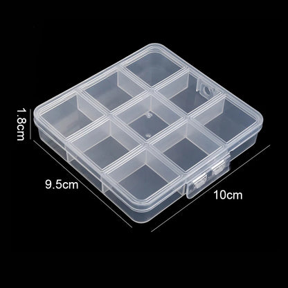 Caja Organizadora Plástico Transparente con Divisores Ajustables para Cuentas/Artesanía/Joyería/Pesca/Piezas