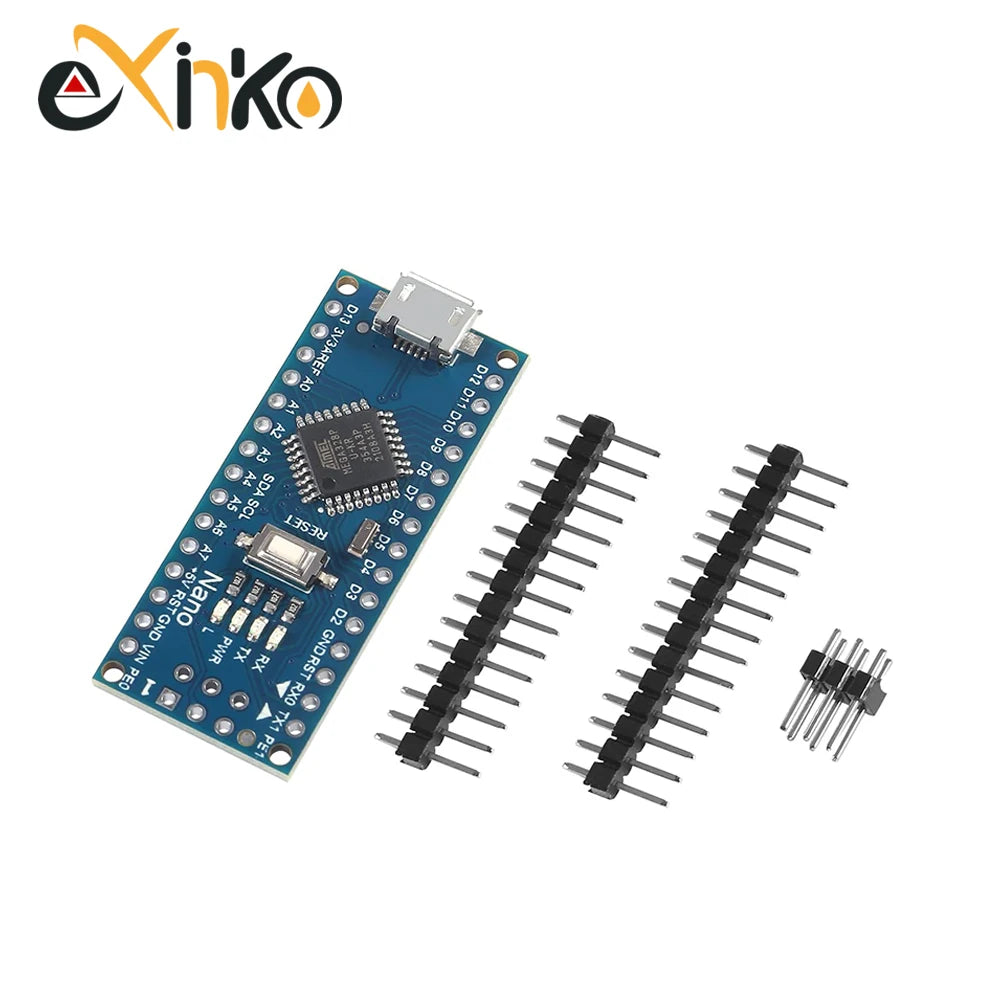 Placa Nano 3.0 (ATMEGA328P, 16MHz, CH340) con Bootloader (Puerto Mini/Tipo C/Micro USB) para Arduino (1-10 Unidades)