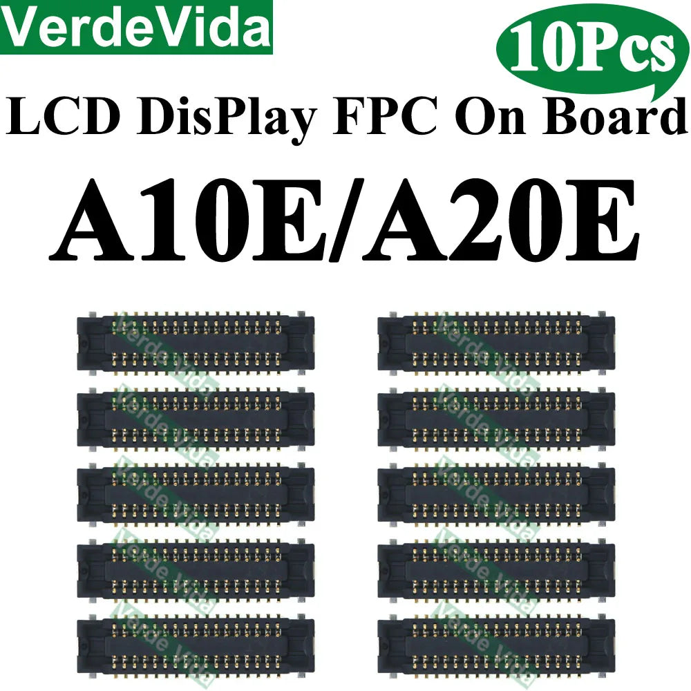 Conector FPC Pantalla LCD en Placa para Samsung Galaxy A10/A20/A21/A30S/A40/A50/A51/A70S / M12/M14/M15/M16 (10 Unidades)