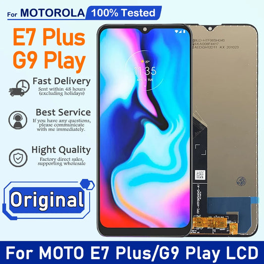 6.5" For Motorola Moto G9 Play lcd G9Play with frame display touch screen digitizer Assembly for Moto E7Plus lcd e7 plus LCD