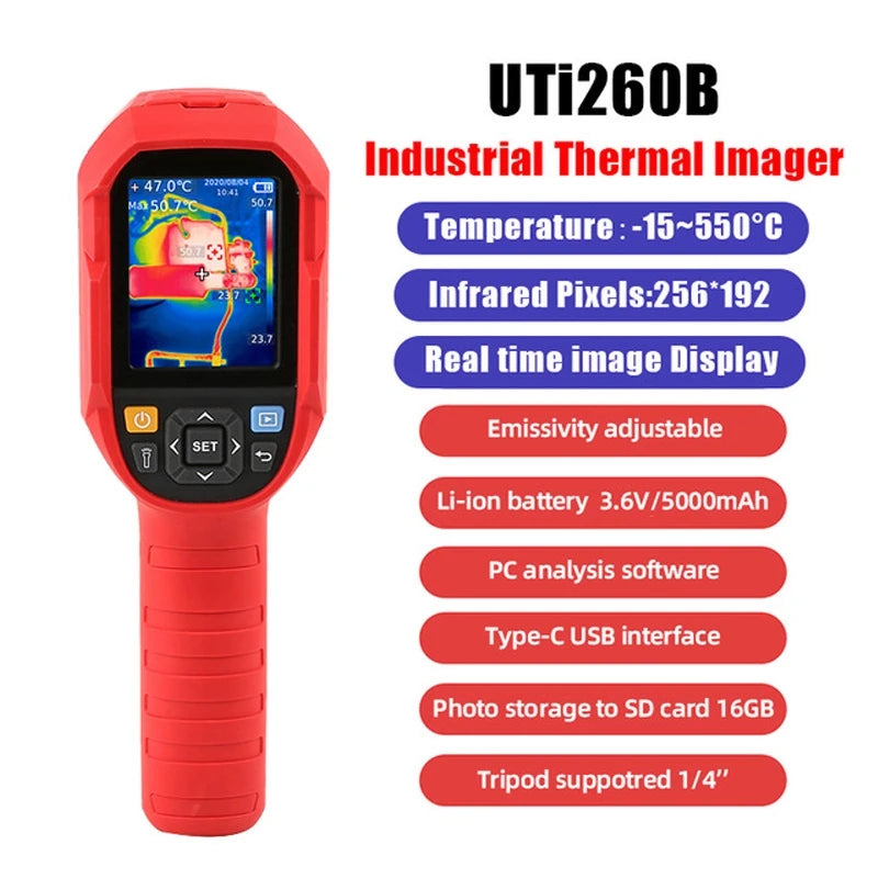 Cámara Termográfica UNI-T (UTi260B/UTi120S/UTi160S) - Termógrafo Infrarrojo Mantenimiento Eléctrico/PCB