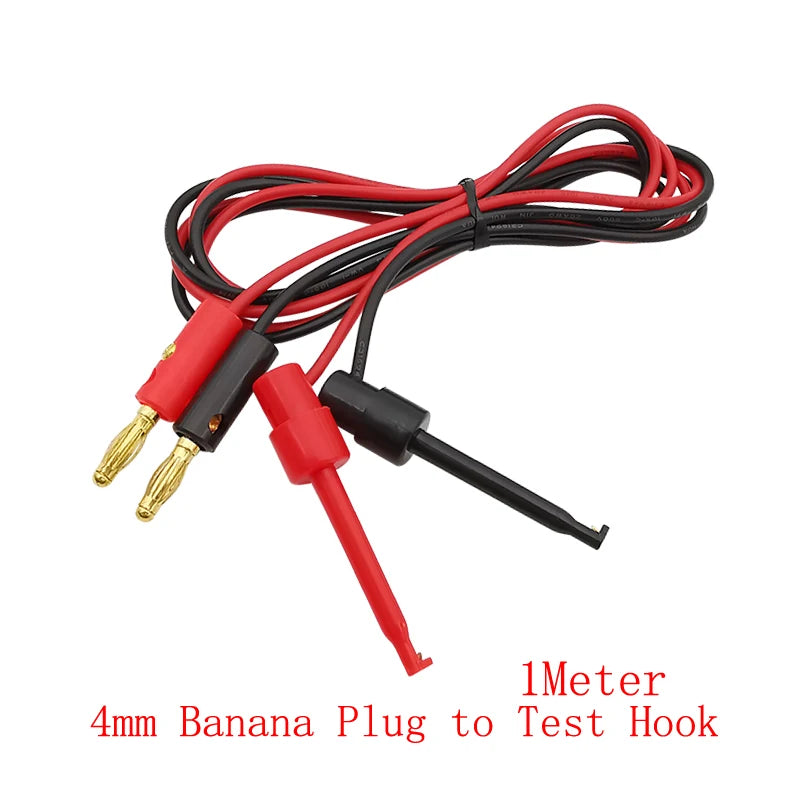 Puntas Prueba Universales Multímetro - Banana 4mm a Pinza Cocodrilo / Gancho / Aguja (1 Pza)