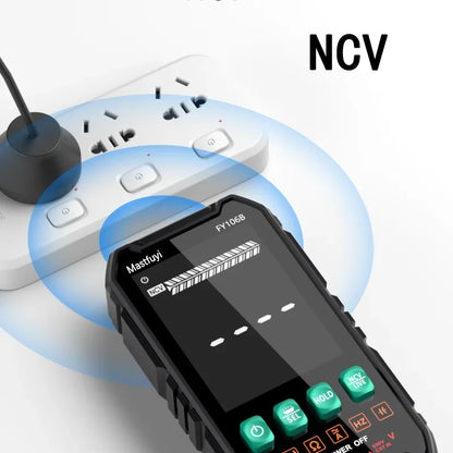 Multímetro Digital Multifunción Mastfuyi FY106 AC/DC - Smart Tester NCV, Ohmetro, Voltímetro (600V)