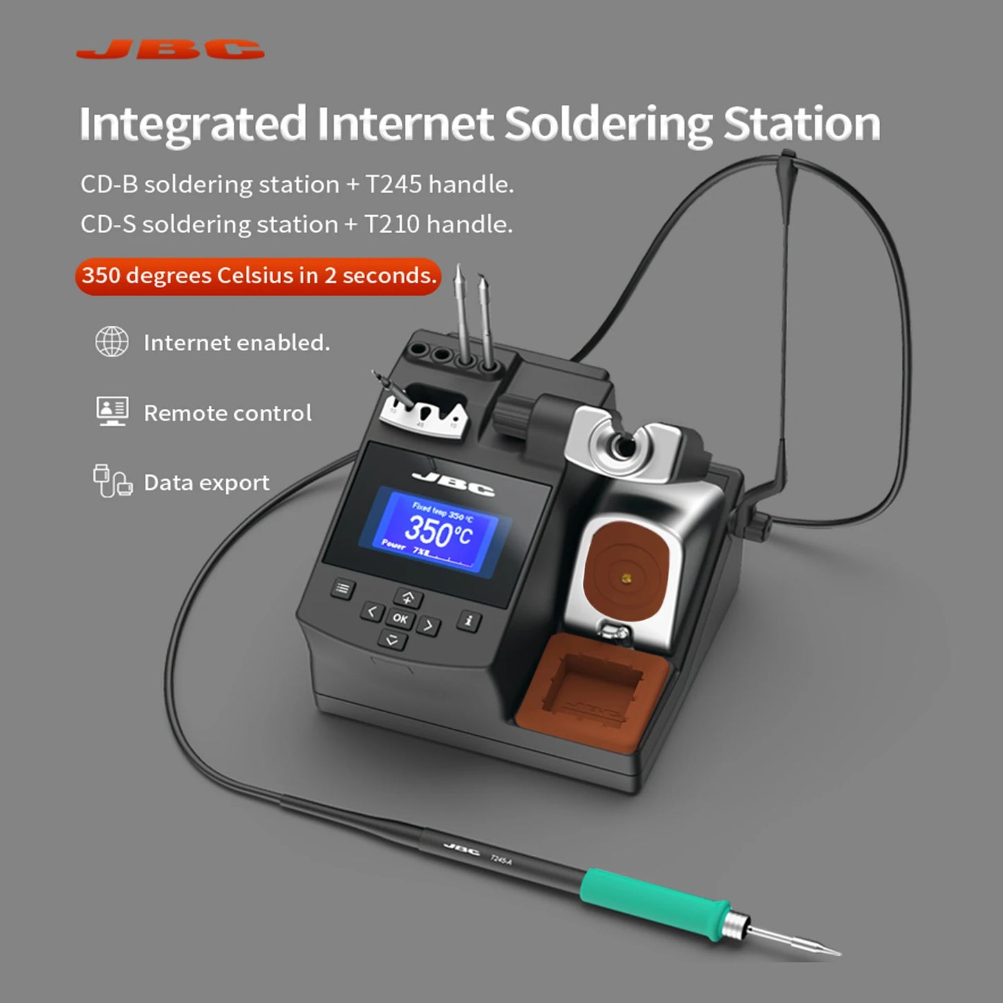 JBC Original Soldering Station CD-2SHQF Repair Mobile Phone C210 Soldering Iron Tip Intelligent Precision Station