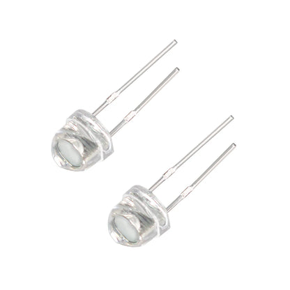 Diodo LED Super Brillante Sombrero Paja F5 (5mm) Azul/Verde/Rojo/Amarillo/Blanco para DIY Electrónico (50 Unidades)