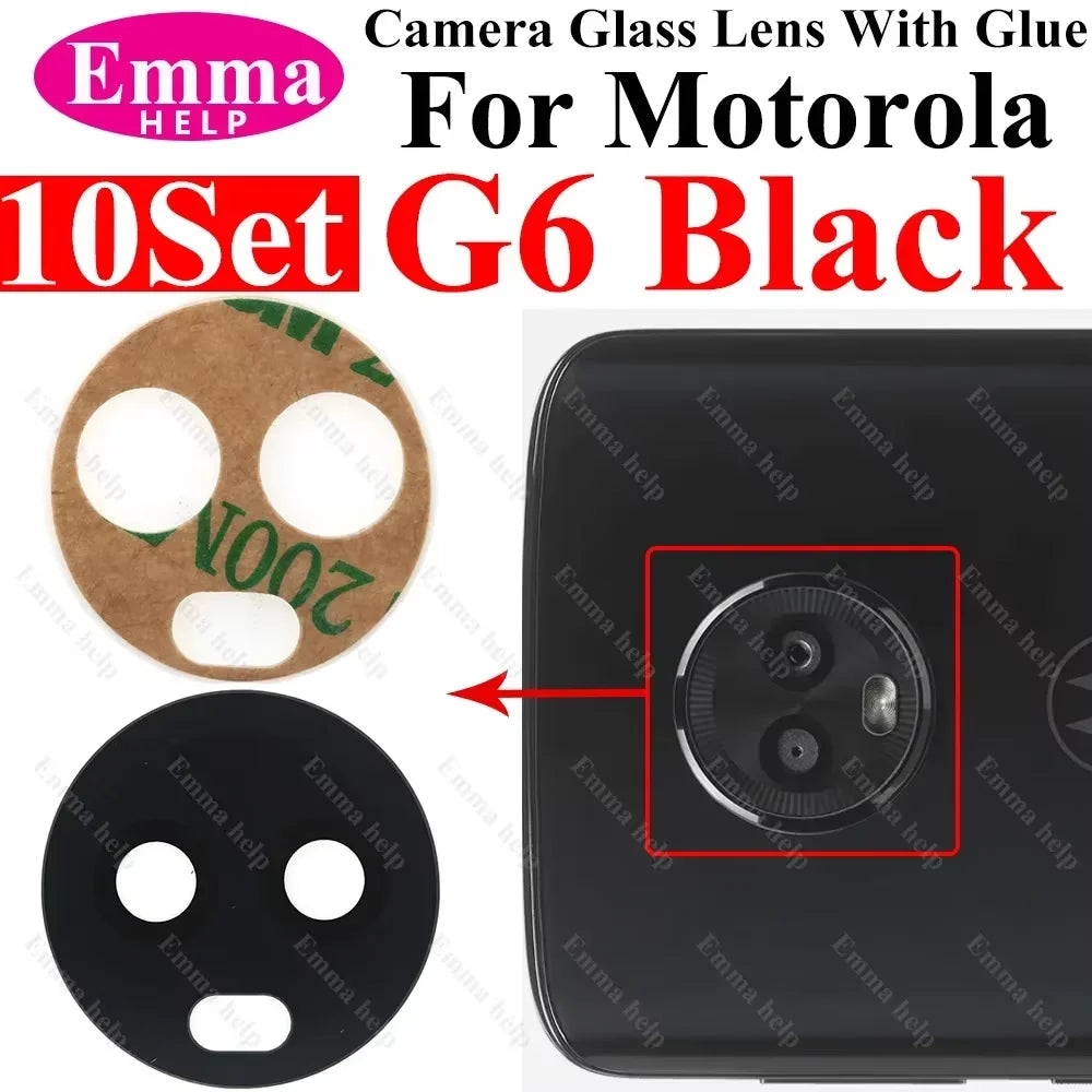 10set A+ Back Camera Glass Lens for Motorola Moto G9 G8 G7 G6 G5 Plus Play Power Rear Camera Lens