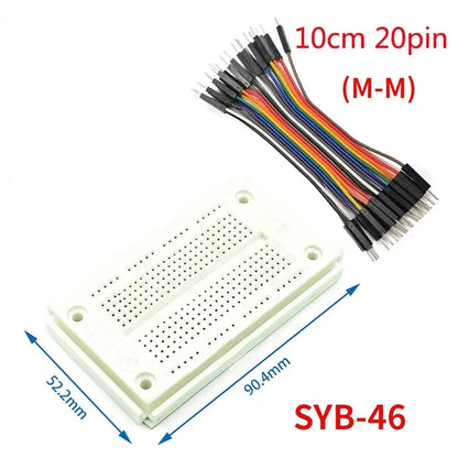 Breadboard Jumper Wire Dupont Line Kit MB102 ZY-204 400 Tie Points Solderless PCB Breadboard DIY Mini Test Protoboard Kits