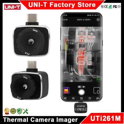 Cámara Térmica UNI-T UTi261M (256x192) para Celular Android (Tipo C) - Termógrafo Infrarrojo (No iPhone)