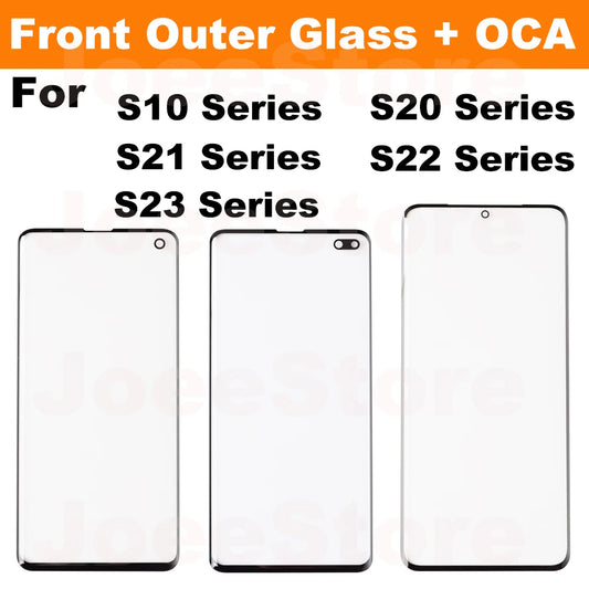 2 Cristales Exteriores con Film OCA para Pantalla LCD Samsung Galaxy (Varias Series)