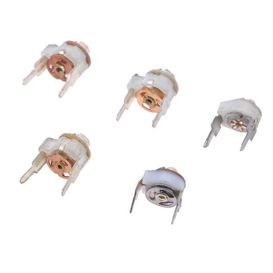 Capacitor Cerámico Variable Trimmer 5mm Ajustable (3pF-30pF) - Pack 5 Unidades (Valores Surtidos)