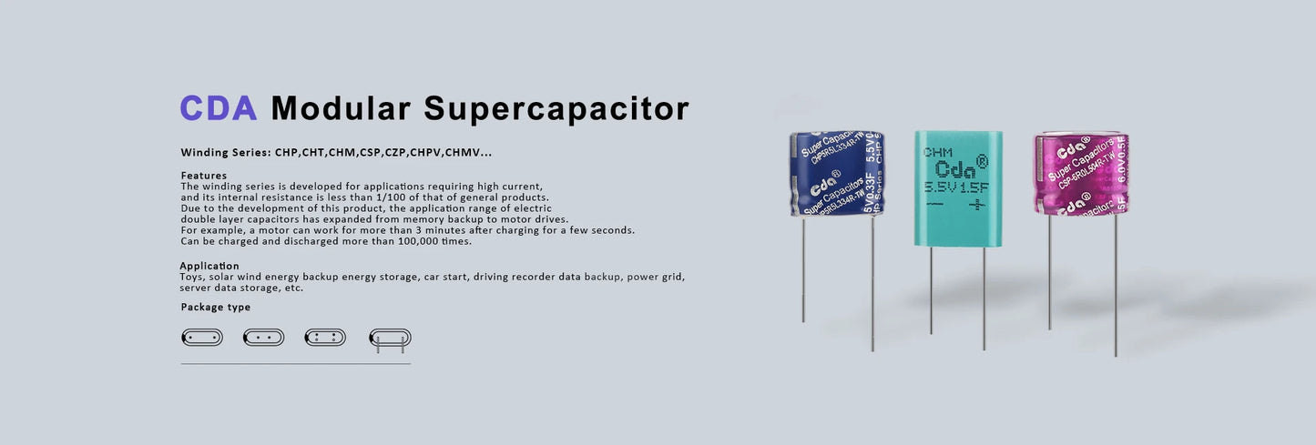 Supercapacitor FME Serie 0.022F (22mF) 5.5V FME0H223ZFTP18