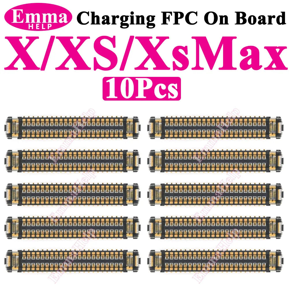 Conector FPC Dock Carga USB en Placa Lógica para iPhone 11-16 Pro Max/Plus/Mini/XS Max (Original, 10 Unidades)