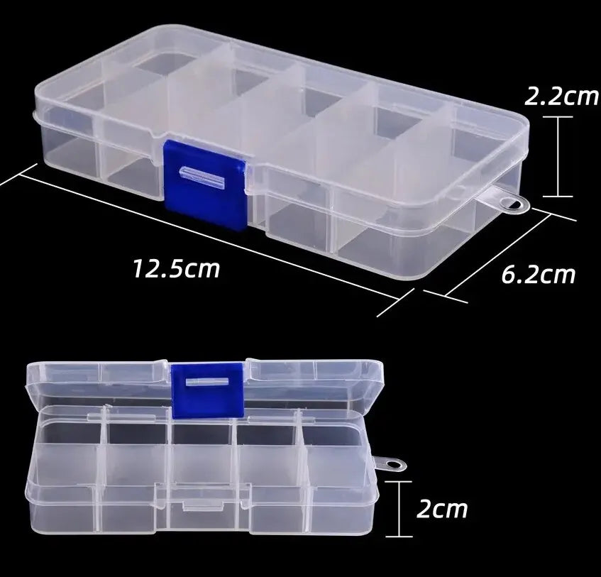 Set Anzuelos Pesca Acero Alto Carbono con Púa (Tamaños 3#-12#, 50 Unidades c/u = 500 Piezas/Caja) para Agua Salada/Dulce