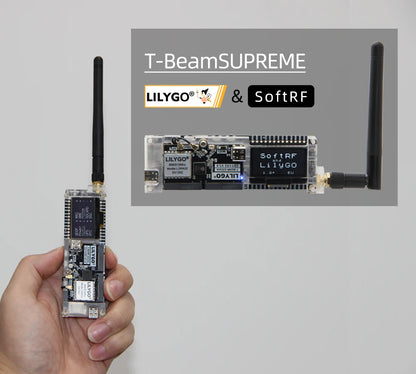 Placa Desarrollo LILYGO SoftRF T-Beam SUPREME ESP32-S3 LoRa (SX1262 868/915MHz) con GPS U-blox L76K, WiFi, Bluetooth, OLED 1.3"