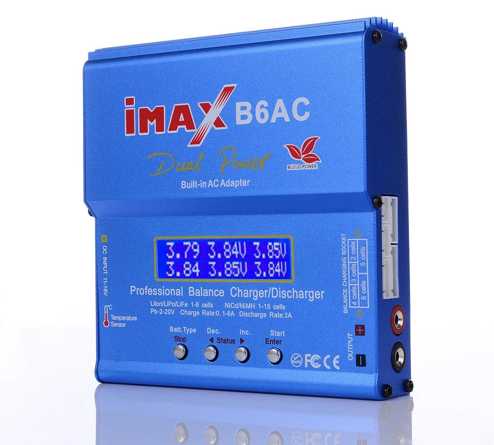 iMAX B6AC 2.0 RC Charger 80W B6AC 6A Battery Charger LiHv Lipo Nimh Li-ion Ni-cd Digital Balance Charger With LCD Digital Screen