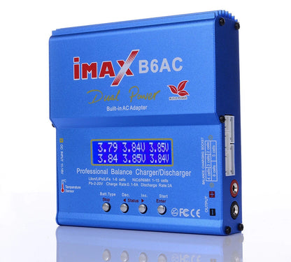 iMAX B6AC 2.0 RC Charger 80W B6AC 6A Battery Charger LiHv Lipo Nimh Li-ion Ni-cd Digital Balance Charger With LCD Digital Screen