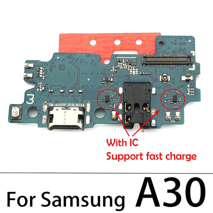 Placa Puerto Carga USB con Conector Dock y Micrófono para Samsung Galaxy A10/A20/A21S/A30/A31/A40/A41/A50/A51/A60/A70/A71