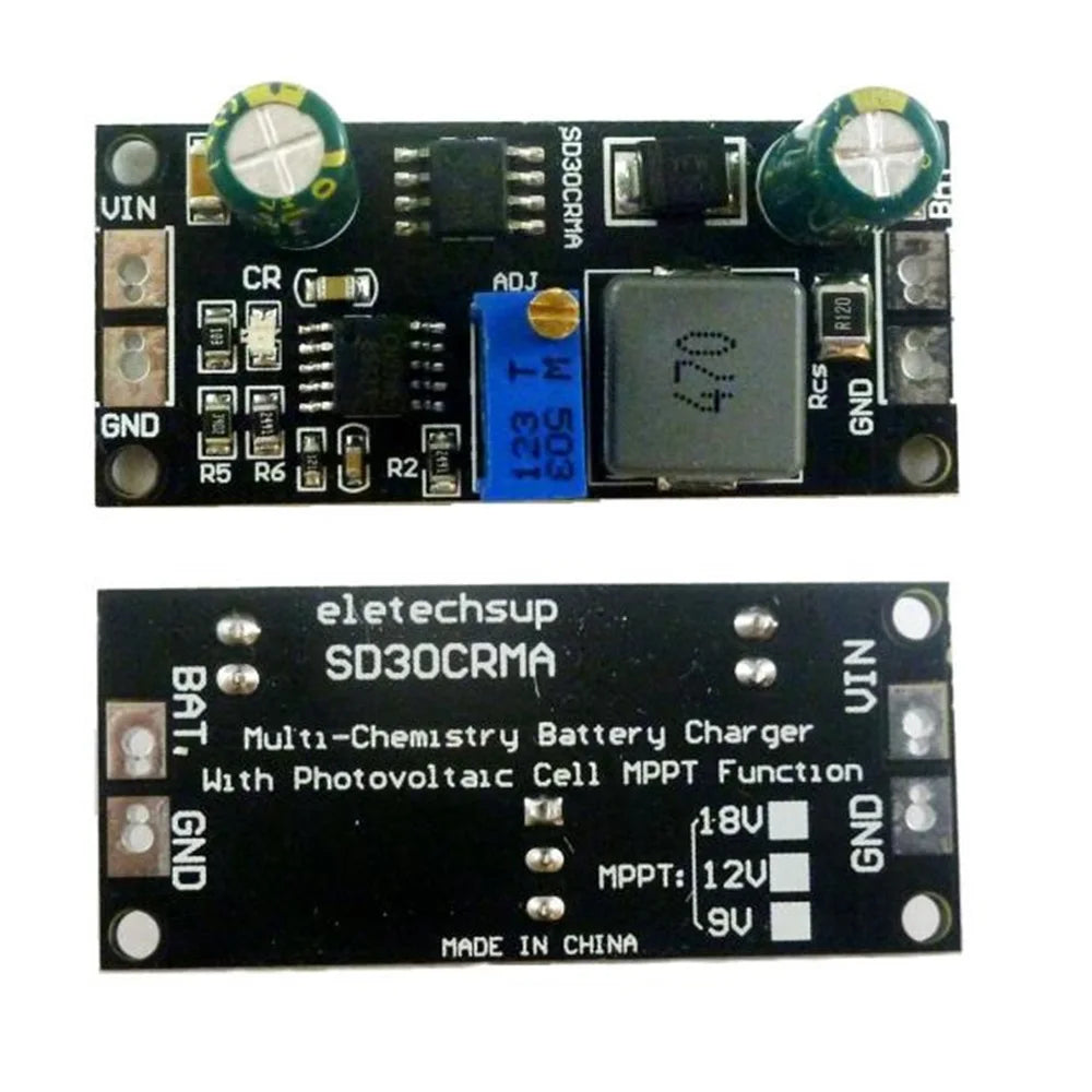 Módulo Controlador Carga Panel Solar MPPT 1A Batería Ion/Titanato Litio Regulador