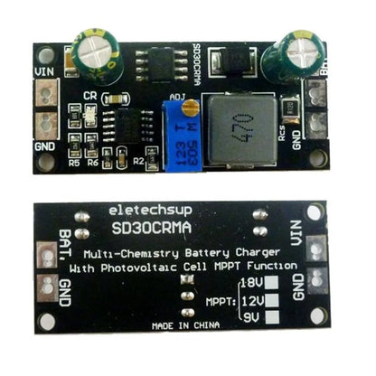 Módulo Controlador Carga Panel Solar MPPT 1A Batería Ion/Titanato Litio Regulador