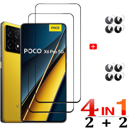 mica Poco F7 X7 X6 F6 Pro 5G Screen Protector Glass Little X6 X5 F5 Pro Pelicula de Vidro Temperado For Xiaomi Poco F7 Ultra Tempered Glass Poko C65 M6 Pro Cristal PocoX6 Phone Front Glass