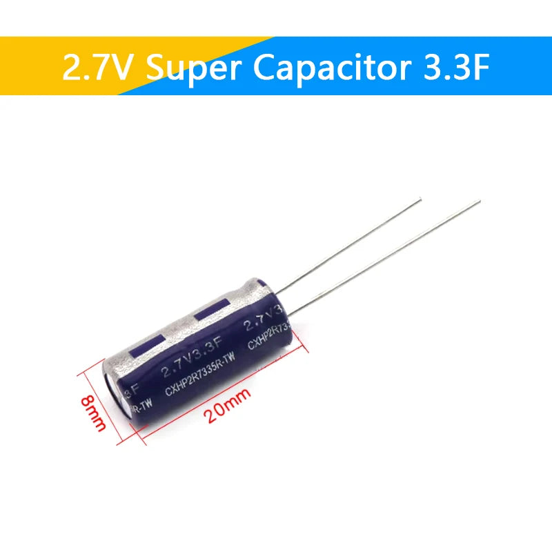 Supercapacitores Farad 2.7V - Varios Valores (0.5F a 60F)
