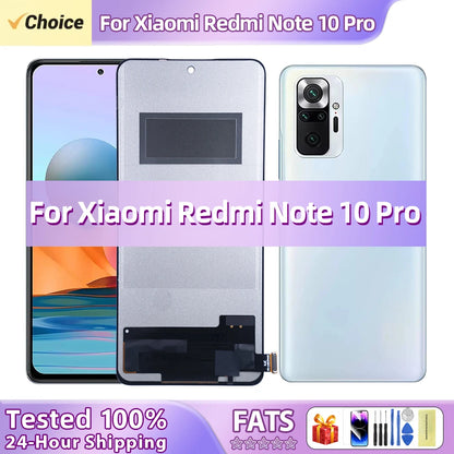 6.67" AMOLED For Xiaomi Redmi Note 10 Pro LCD Touch Screen Digitizer For Redmi Note10 Pro M2101K6G M2101K6R Display