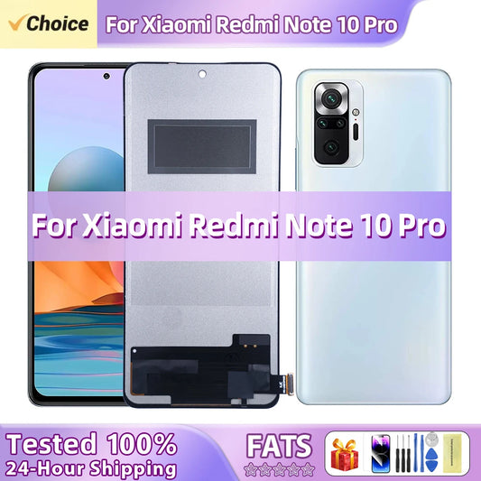 6.67" AMOLED For Xiaomi Redmi Note 10 Pro LCD Touch Screen Digitizer For Redmi Note10 Pro M2101K6G M2101K6R Display