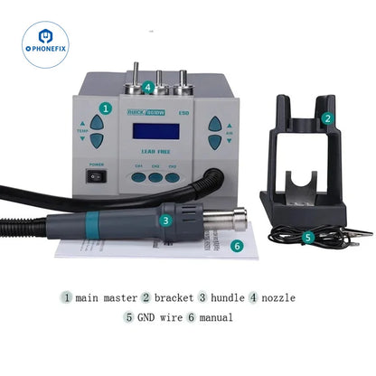 QUICK Station 1000W Smart Hot Air Desoldering Station 861DW Digital Display Precise Temperature Control Heat Gun Soldering Tool