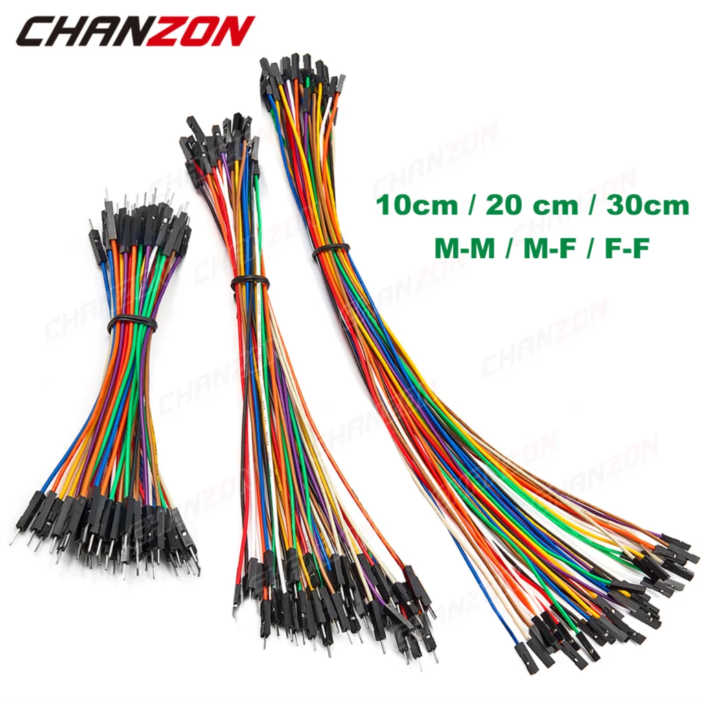 Copper Jumper Wire Dupont Cable 10cm 20cm 30cm Male Female 24AWG Solderless Flexible Line Connector for DIY Arduino Breadboard