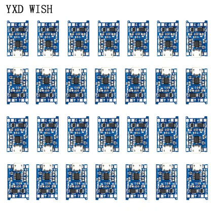 Lote 100 Pcs Módulo Cargador Batería Litio TP4056 Micro USB 5V 1A 18650 con Protección Dual