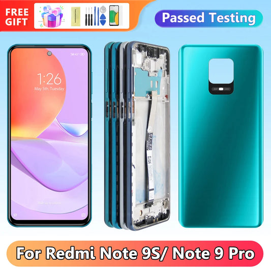 Screen for Xiaomi Redmi Note 9S Lcd Display Digital Touch Screen for Redmi Note 9pro M2003J6B2G M2003J6A1G Display Replacement