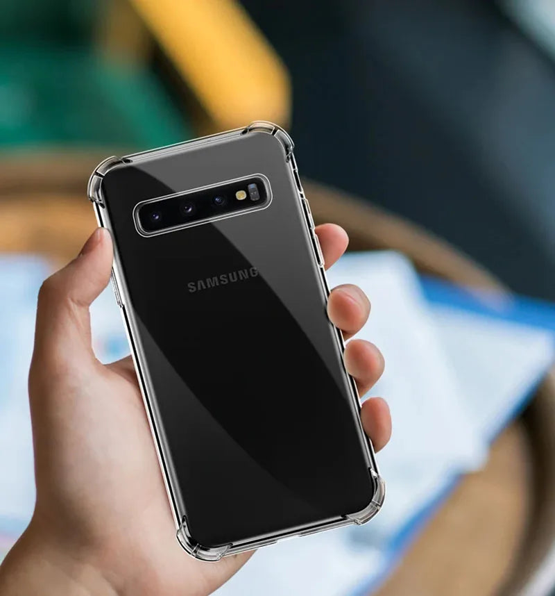 Funda Carcasa Suave Transparente Anti-Golpes para Samsung Galaxy S9/S10 Plus/S10E/S20 FE/S21/S22/S23 Ultra / Note 9/10/20
